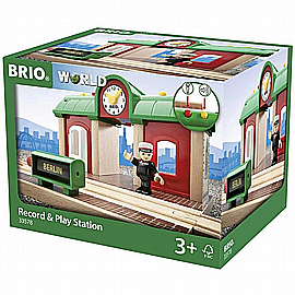 בריו BRIO תחנת רכבת עם קול/אור/הקלטה + דמות בריו BRIO תחנת רכבת עם קול/אור/הקלטה + דמות