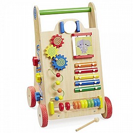 פעלולון הליכון עץ 6 מצבים כולל קסילופון 50X35 ס"מ פעלולון הליכון עץ 6 מצבים כולל קסילופון 50X35 ס"מ