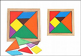 טנגרם עץ 11.5X11.5 ס"מ טנגרם עץ 11.5X11.5 ס"מ