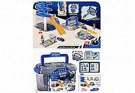חניון משטרה כחול בתיבה 27X18X21 ס"מ חניון משטרה כחול בתיבה 27X18X21 ס"מ
