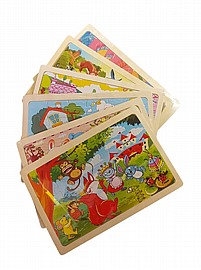 פזל עץ מסגרת 24 חלקים פזל עץ מסגרת 24 חלקים