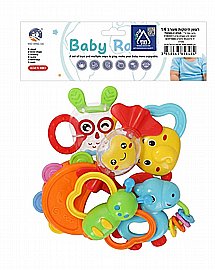 6 רעשני תינוקות ABS בשקית 20X27 ס"מ 6 רעשני תינוקות ABS בשקית 20X27 ס"מ