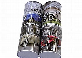 קופה עגולה מתכת ענק עולם 13.5X17.5 ס"מ קופה עגולה מתכת ענק עולם 13.5X17.5 ס"מ