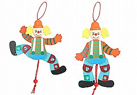 צביעה ליצן לוליין עץ 20X11 ס"מ צביעה ליצן לוליין עץ 20X11 ס"מ
