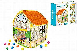 אוהל בד בית + 20 כדורים 110X100X80 ס"מ אוהל בד בית + 20 כדורים 110X100X80 ס"מ