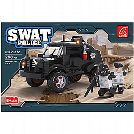 ליגאו רכב SWAT משטרה 208 חלקים ליגאו רכב SWAT משטרה 208 חלקים