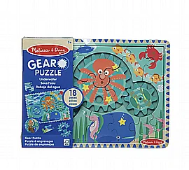 פאזל ים מעץ עם גלגל שיניים - Melissa And Doug פאזל ים מעץ עם גלגל שיניים - Melissa And Doug
