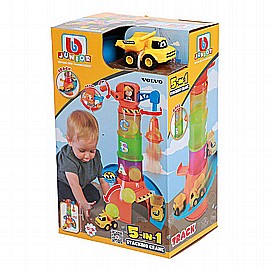 BURAGO מנוף + משאית וולוו 5 ב-1 BURAGO מנוף + משאית וולוו 5 ב-1