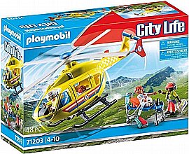 פליימוביל בית חולים מסוק חילוץ הררי 71203 - Playmobil פליימוביל בית חולים מסוק חילוץ הררי 71203 - Playmobil