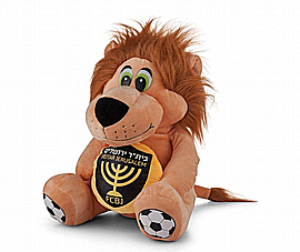 אריה פרווה 35 ס"מ כרית בית"ר ירושלים + קולות אריה פרווה 35 ס"מ כרית בית"ר ירושלים + קולות