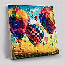 תמונת קנבס כדורים פורחים 30x30 סמ Craft Buddy Crystal Art תמונת קנבס כדורים פורחים 30x30 סמ Craft Buddy Crystal Art